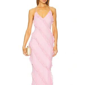 Runaway The Label Barlow Maxi Dress in Light Pink